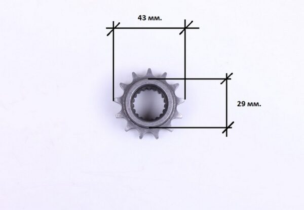 Двухрядная звезда коленвала понижающего редуктора Z/13 — 168F