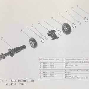 Вал МБК.01.381.0