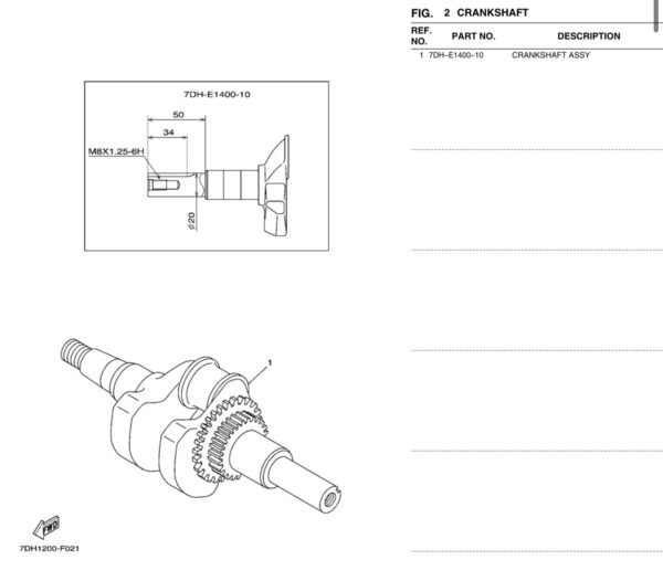 Вал коленчатый Yamaha MX200
